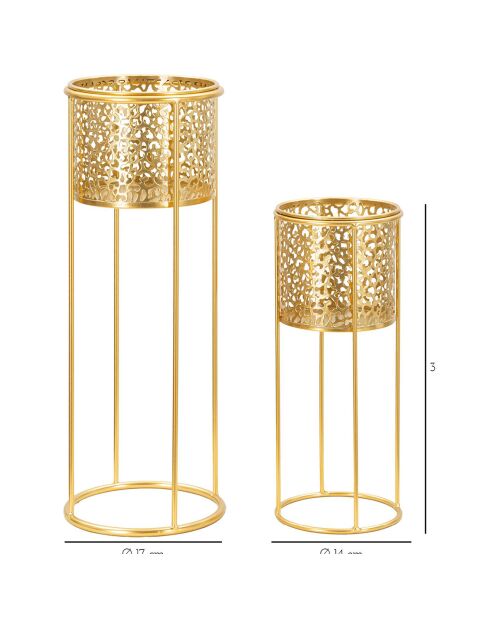 2 soportes para plantas de oro