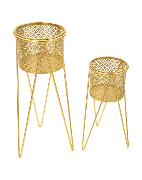 2 soportes para plantas de oro