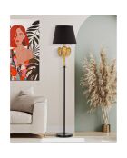 Lampadaire elephant doré/noir - Ø 37x164 cm