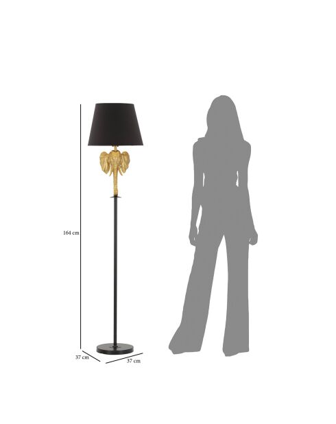 Lampadaire elephant doré/noir - Ø 37x164 cm