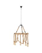 Lustre en corde circle brun/noir - Ø 64x90 cm