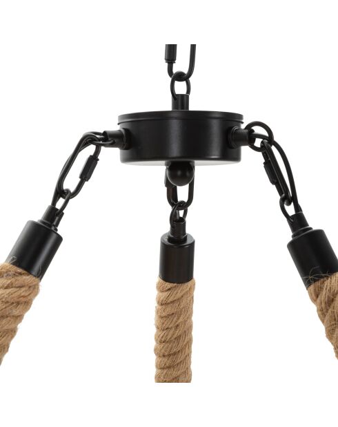 Lampadario Circle Rope marrone/nero - Ø 64x90 cm