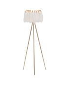 Lampadaire plume doré/blanc - Ø 46x147 cm