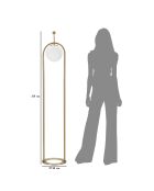 Lampadaire glamy arc  doré/blanc - Ø 28x168 cm