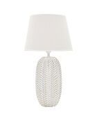 Lampe à poser leaf    doré/blanc - Ø 35x65 cm