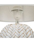 Lampe à poser leaf    doré/blanc - Ø 35x65 cm