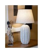 Lampe à poser leaf    doré/blanc - Ø 35x65 cm