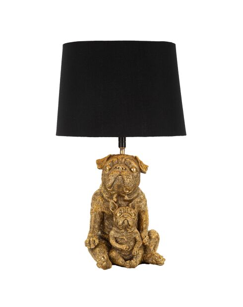 Lampe de table chien doré/noir - Ø 26x43.8 cm