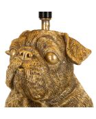 Lampe de table chien doré/noir - Ø 26x43.8 cm