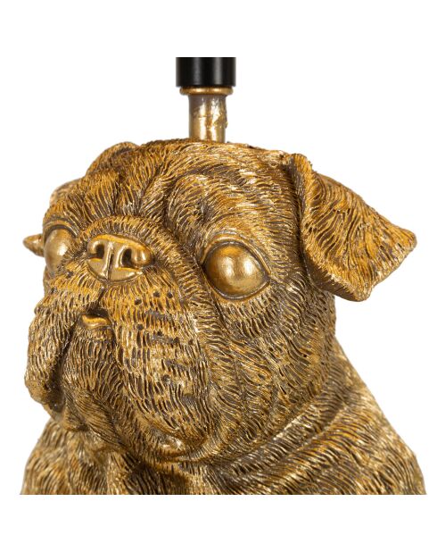 Lampe de table chien doré/noir - Ø 26x43.8 cm