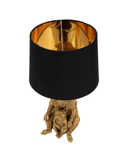Lampe de table chien doré/noir - Ø 26x43.8 cm