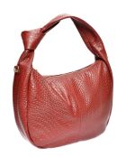 Sac à main en Cuir Isabella Rhea rouge - 27x36x6 cm