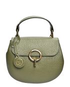 Sac à main en Cuir Luisa Vannini vert militaire - 20x23.5x7.5 cm