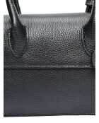 Sac à main en Cuir Luisa Vannini noir - 17x19.5x8 cm