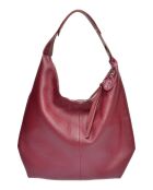 Sac hobo en Cuir Isabella Rhea vin - 33x43.5x12 cm