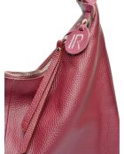 Sac hobo en Cuir Isabella Rhea vin - 33x43.5x12 cm
