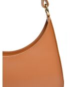 Sac porté épaule en Cuir Isabella Rhea cognac - 14x27.5x6 cm