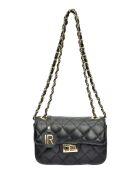 Sac bandoulière en Cuir Isabella Rhea noir - 20x13x6.5 cm