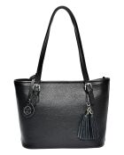 Sac porté épaule en Cuir Luisa Vannini noir - 22x34x12 cm