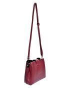 Sac bandoulière en Cuir Luisa Vannini vin - 19x21x7 cm