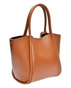 Sac à main en Cuir Luisa Vannini cognac - 21.5x28x13 cm