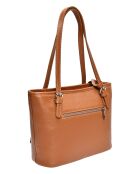 Sac porté épaule en Cuir Luisa Vannini cognac - 22x34x12 cm