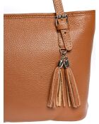 Sac porté épaule en Cuir Luisa Vannini cognac - 22x34x12 cm