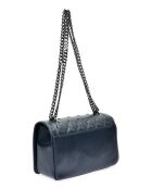 Gibecière en Cuir Isabella Rhea bleu foncé - 17.5x27x8 cm