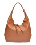 Sac hobo en Cuir Isabella Rhea cognac - 33x43.5x12 cm