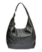 Sac hobo en Cuir Isabella Rhea noir - 33x43.5x12 cm