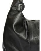 Sac hobo en Cuir Isabella Rhea noir - 33x43.5x12 cm