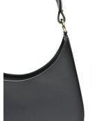 Sac porté épaule en Cuir Isabella Rhea noir - 14x27.5x6 cm