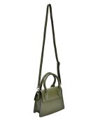 Sac à main en Cuir Luisa Vannini vert militaire - 17x19.5x8 cm