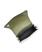 Sac à main en Cuir Luisa Vannini vert militaire - 17x19.5x8 cm