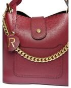 Sac porté épaule en Cuir Isabella Rhea bordeaux - 20.5x20x12.5 cm