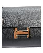 Sac bandoulière en Cuir Luisa Vannini noir - 15x20x7 cm