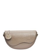 Sac bandoulière en Cuir Luisa Vannini taupe - 14x23x9 cm