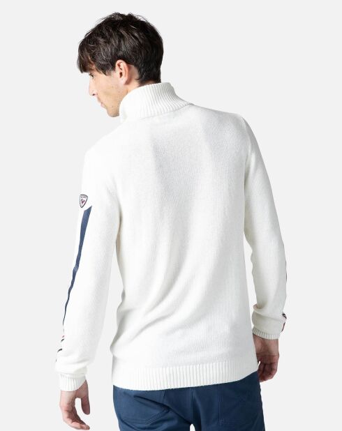 Pull en Laine mélangée Signature blanc