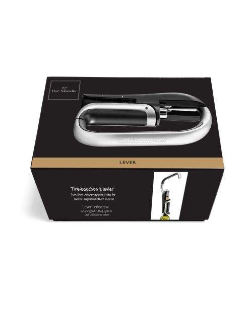 Cavatappi a leva grigio/nero