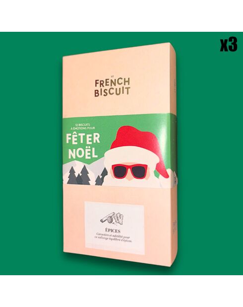 3 Paquets Le French Biscuit Fêter Noël Aux Epices 3x130 gr
