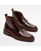 Boots en Cuir Howelsen marron foncé