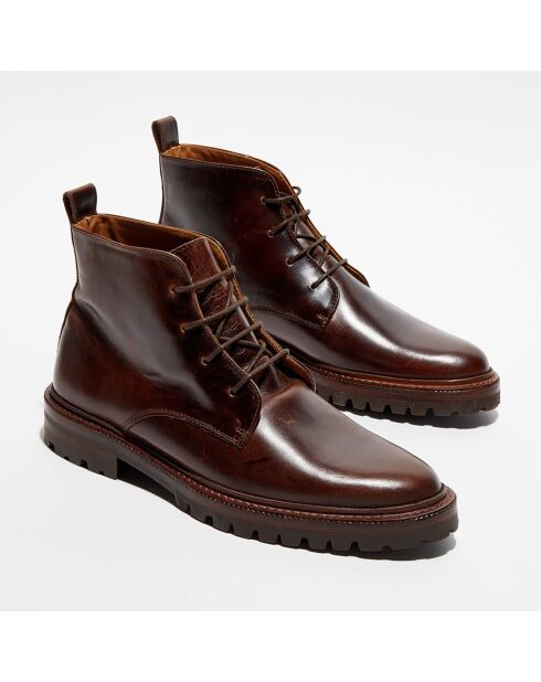 Boots en Cuir Howelsen marron foncé