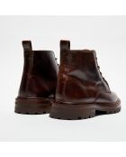 Boots en Cuir Howelsen marron foncé