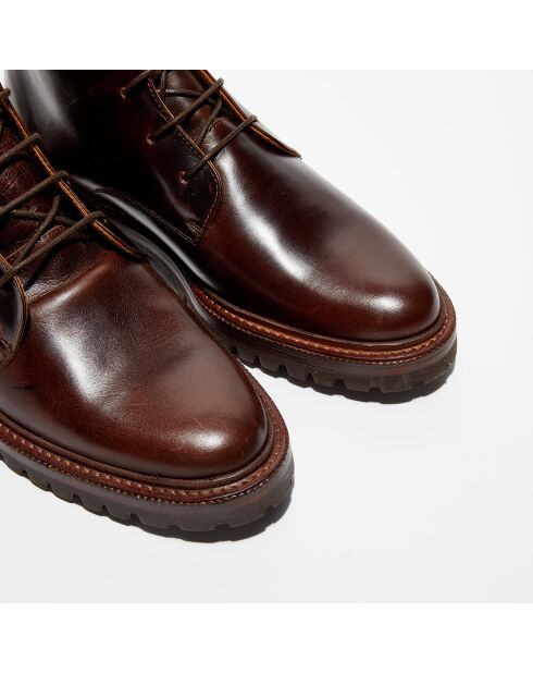 Boots en Cuir Howelsen marron foncé