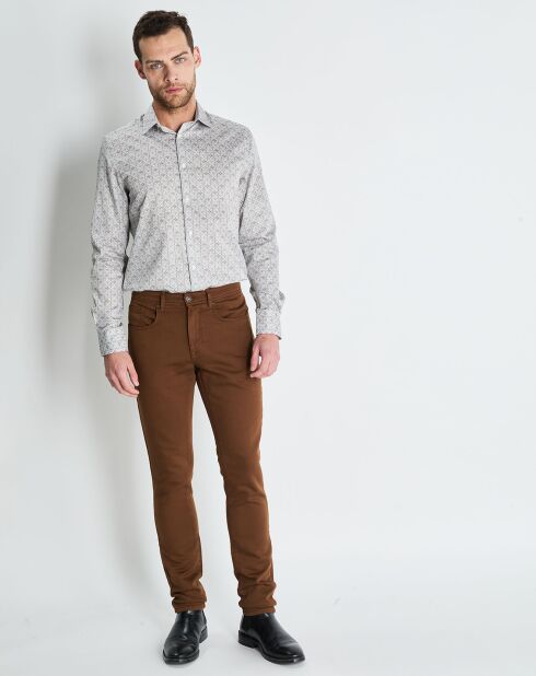 Jean slim Marco marron cappuccino