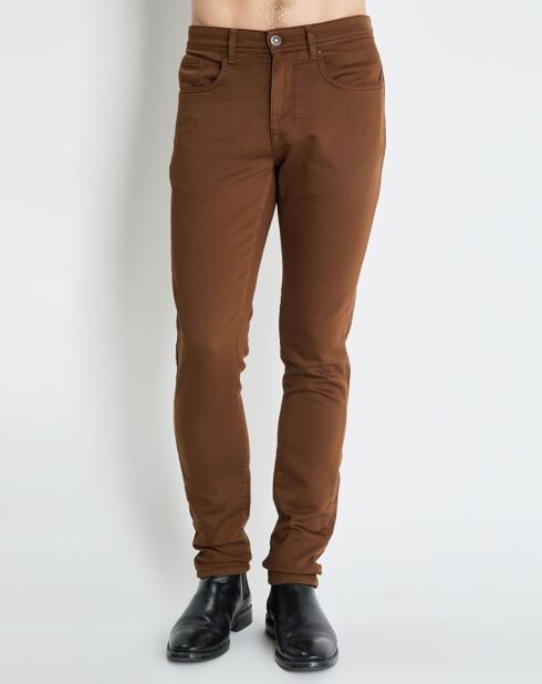 Jean slim Marco marron cappuccino