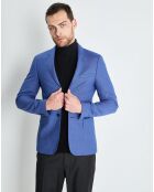 Veste de costume extraslim 100% Laine Blu bleu royal