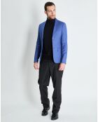 Veste de costume extraslim 100% Laine Blu bleu royal
