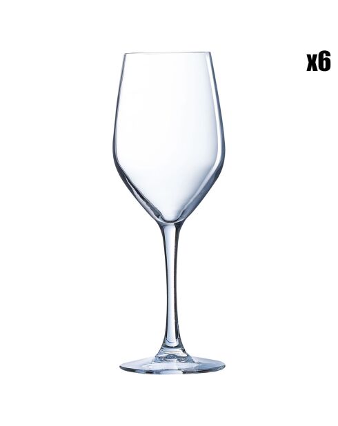 6 Verres à pied Kwarx Sens - 45cl