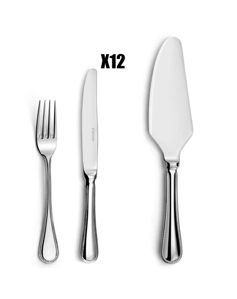 Ménagère 13 pièces Le Perle entrée, fromage dessert Acier